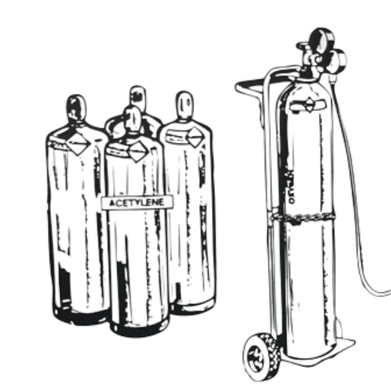 تأكد من إغلاق صمام الأسطوانة بإحكام بعد الاستخدام.